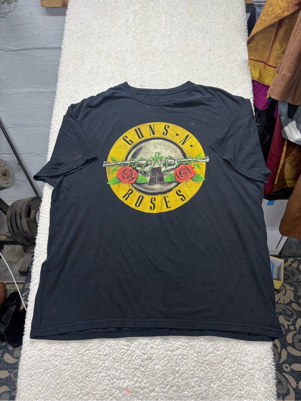 Gun N Roses Black Graphic Band T‑Shirt, short sleeve, size XL 80’s hair metal